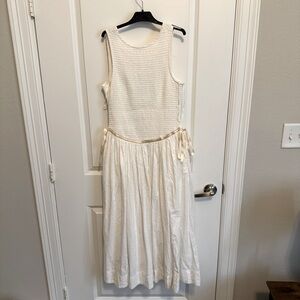 Free People seersucker nightingale Midi Dress Xs